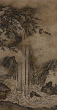  wasser - Wasserfall zugeschrieben kano motonobu nomura Kunstmuseum Kano Motonobu Japanisch